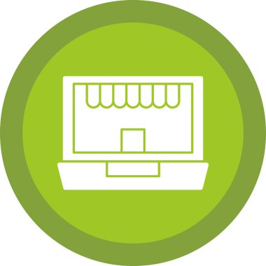 Çevrimiçi depolama grafik web simgesi basit illüstrasyon 