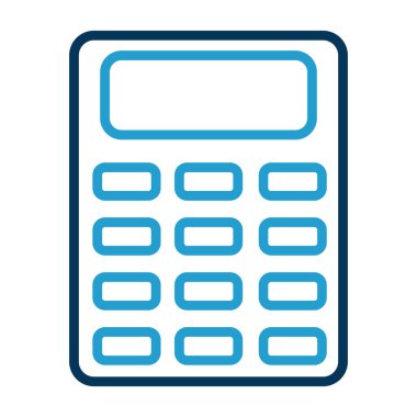 Basit Hesaplayıcı Simgesi, vektör illüstrasyonu