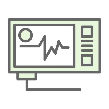 Ecg okuma vektör simgesi, illüstrasyon