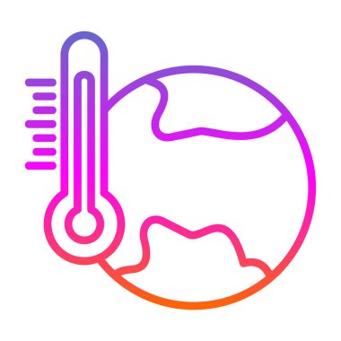 Termometre simgesinin vektör illüstrasyonu