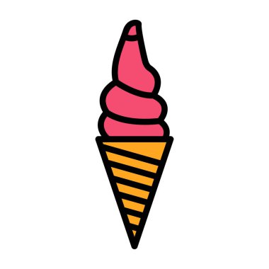 dondurma ikonu vektör illüstrasyonu