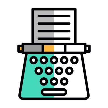 hesap makinesi düz simgesi, vektör, illüstrasyon