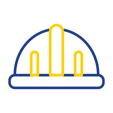 İnşaat kaskı. Web simgesi basit illüstrasyon 