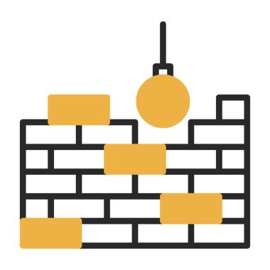 Duvar simgesi. düz dizayn biçimi 10