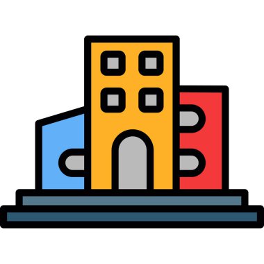 modern yapı web simgesi, vektör illüstrasyonu