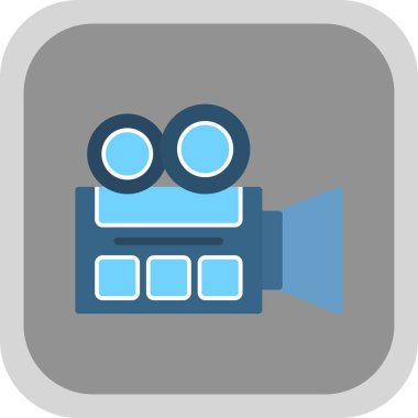 Video kamera. Web simgesi basit illüstrasyon