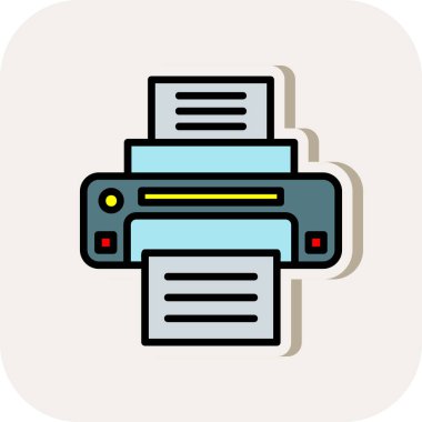  yazıcı web simgesi basit illüstrasyon