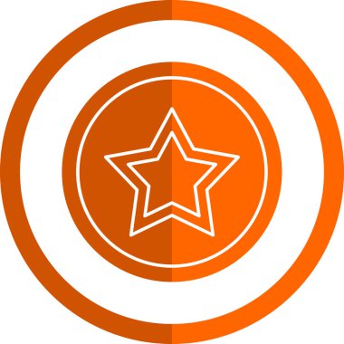 yaratıcı düz yıldız ikon vektör çizimi tasarımı