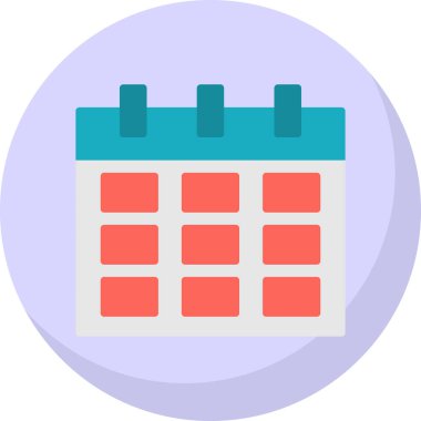 Takvim simgesi vektör illüstrasyonu