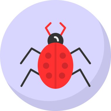 Böcek. Web simgesi basit illüstrasyon