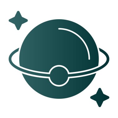 gezegen simgesi, vektör illüstrasyonu basit tasarım