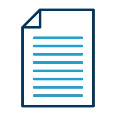 belge simgesi, vektör illüstrasyonu basit tasarım