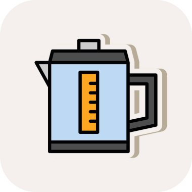 Çaydanlık renk vektörü simgesi