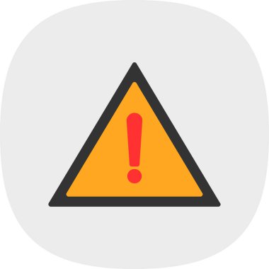 warning sign. web icon simple illustration