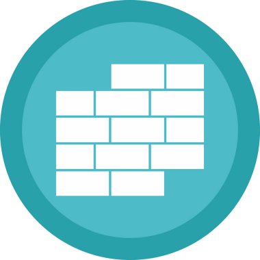 İnşaat tuğlaları düz simge, vektör illüstrasyonu