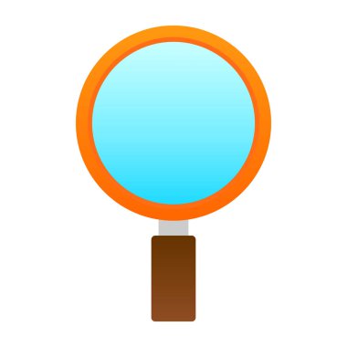 Büyütme cam simgesi vektör illüstrasyonu 