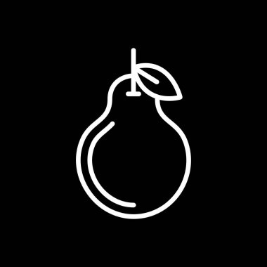 İzole armut ikon vektör tasarımı