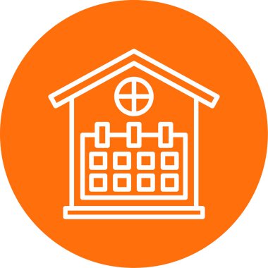 Bina. Web simgesi basit illüstrasyon