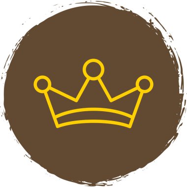 taç düz vektör simgesi 