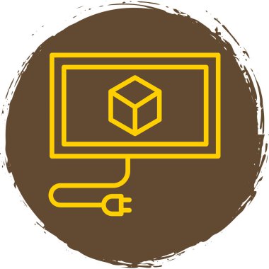 Bir kutu simgesinin vektör illüstrasyonu