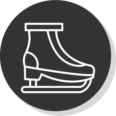 Buz pateni ikonu. Basit vektör illüstrasyonu