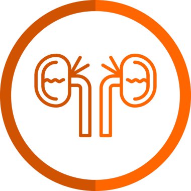 Vektör illüstrasyonu, Böbrekler Tıbbi simgesi 