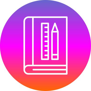 Kitap simgesi, vektör illüstrasyonu basit tasarım