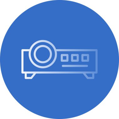 Projektör simgesi, vektör illüstrasyonu 