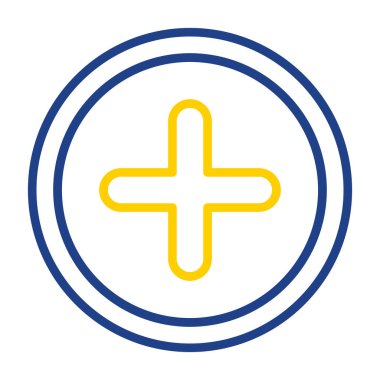 Artı işaret simgesi, vektör illüstrasyonu