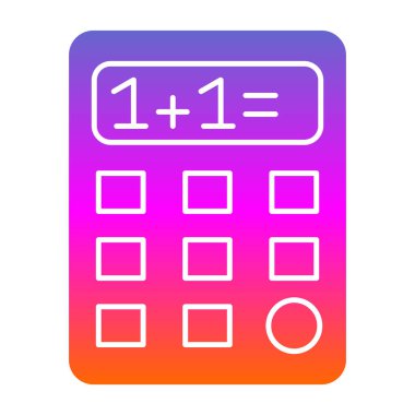 Basit Hesaplayıcı Simgesi, vektör illüstrasyonu