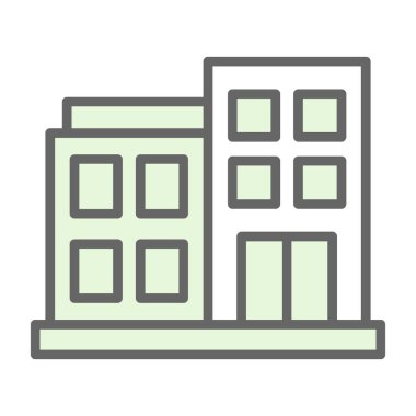 Bina. Web simgesi basit illüstrasyon 