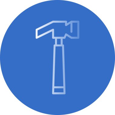 Grafik düz çekiç vektör çizimi