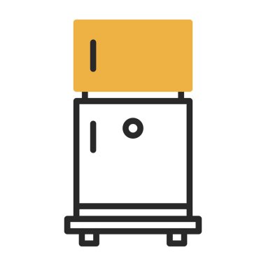 buzdolabı web simgesi, vektör çizim 