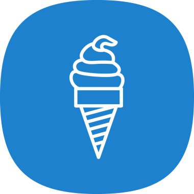 dondurma ikonu vektör illüstrasyonu