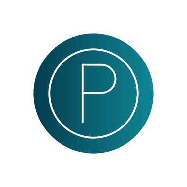 araba park simgesi vektör illüstrasyon                  