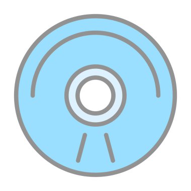 CD mi? Web simgesi basit illüstrasyon