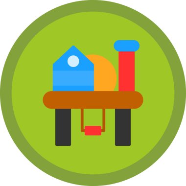 Sandalye. Web simgesi basit illüstrasyon