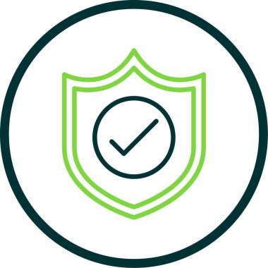 Kalkan. Web simgesi basit illüstrasyon 