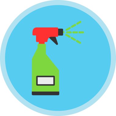 sprey şişe kutsal kişilerin resmi, vektör çizim