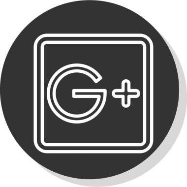 Google Plus web simgesi vektör çizimi