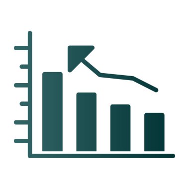 Çubuk grafik web simgesi basit tasarım resimleme arkaplanı 