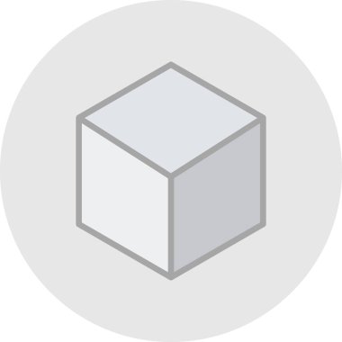 Moda biçimi izole edilmiş arkaplanda küp simgesi