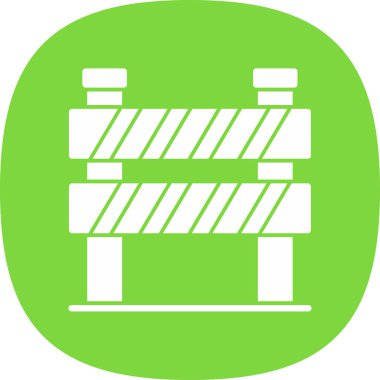 bariyer simgesi basit illüstrasyon