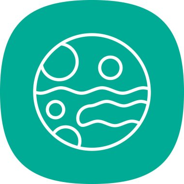 Mars ikon vektör illüstrasyonu 