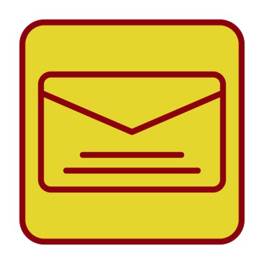 Basit harf zarfı simgesi, vektör illüstrasyonu