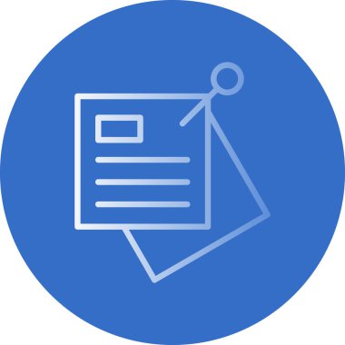 Yapışkan notlar web simgesi basit biçim illüstrasyonu 