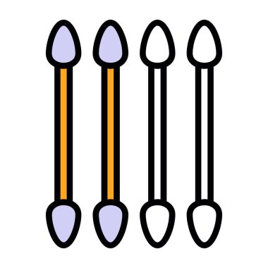iki kokteyl çubuğu renk ana hatları vektörü