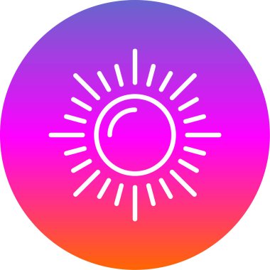 Güneş Simgesi Vektör illüstrasyonu 