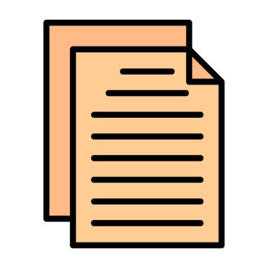 Belge. Web simgesi basit tasarım