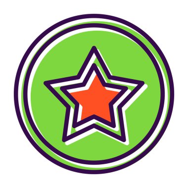 yaratıcı düz yıldız ikon vektör çizimi tasarımı